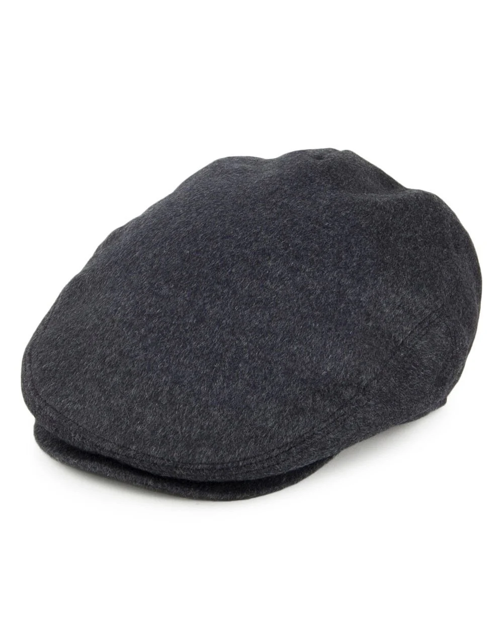 Pure Wool Flat Cap Charcoal