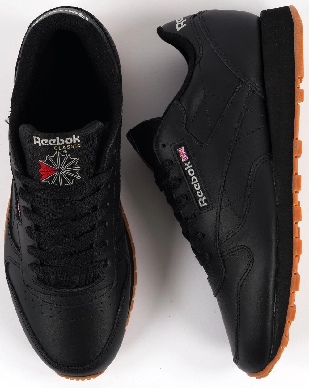 Reebok Classic Leather Trainers Black/Gum - Image 4