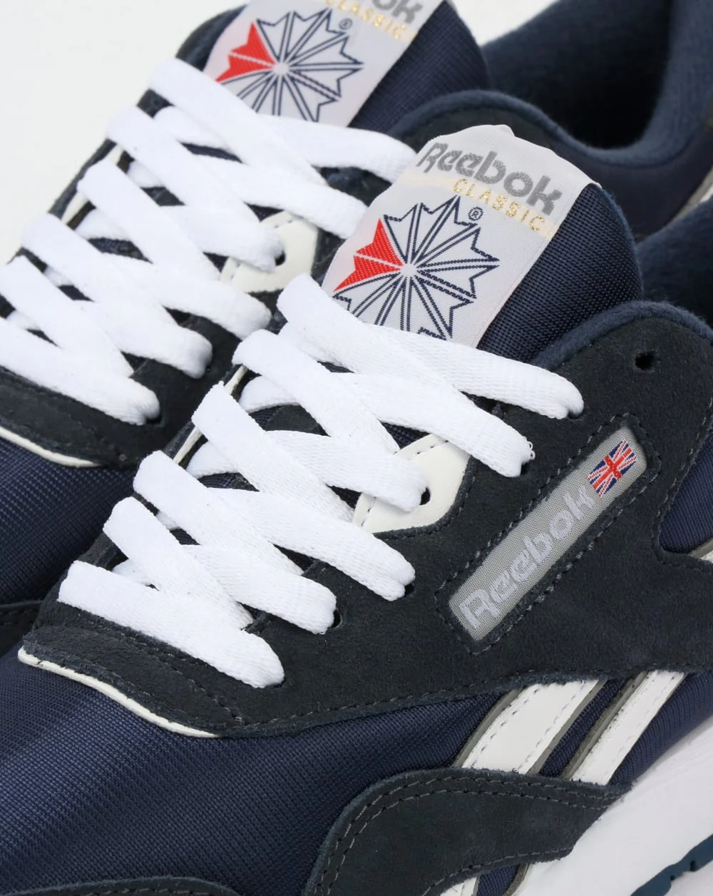 Reebok Classic Nylon Trainers Team Navy/Platinum - Image 5