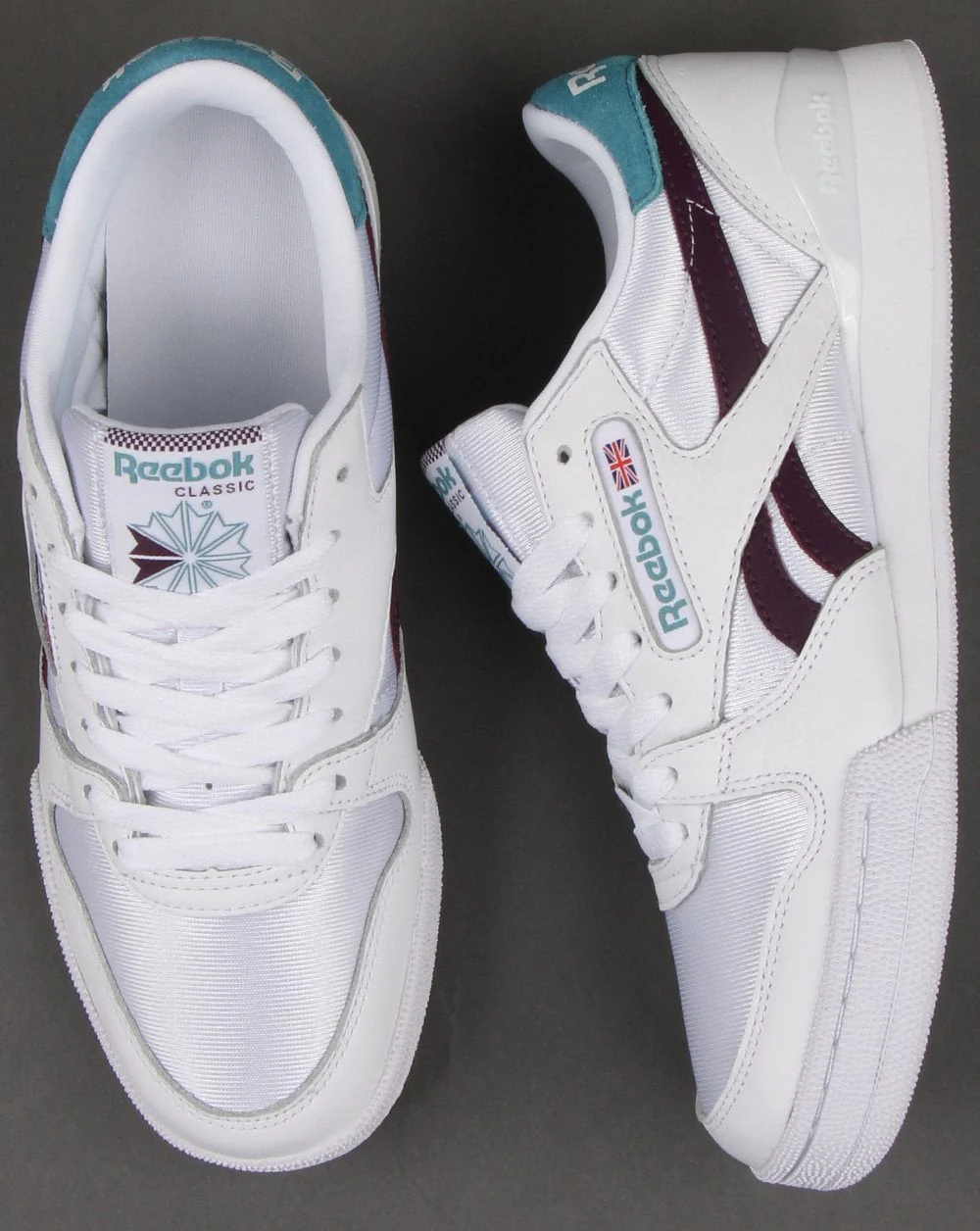 Reebok Phase 1 Pro Trainers White/Mint/Violet - Image 2