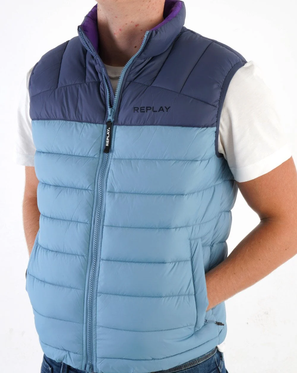 Replay Gilet Blue - Image 3