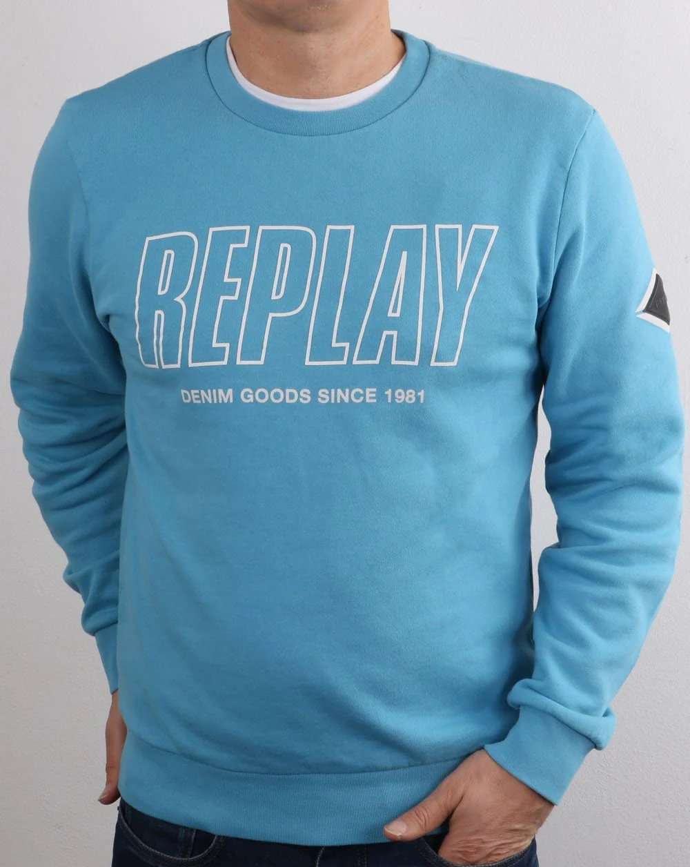 Replay Sweatshirt Sky Blue - Image 2