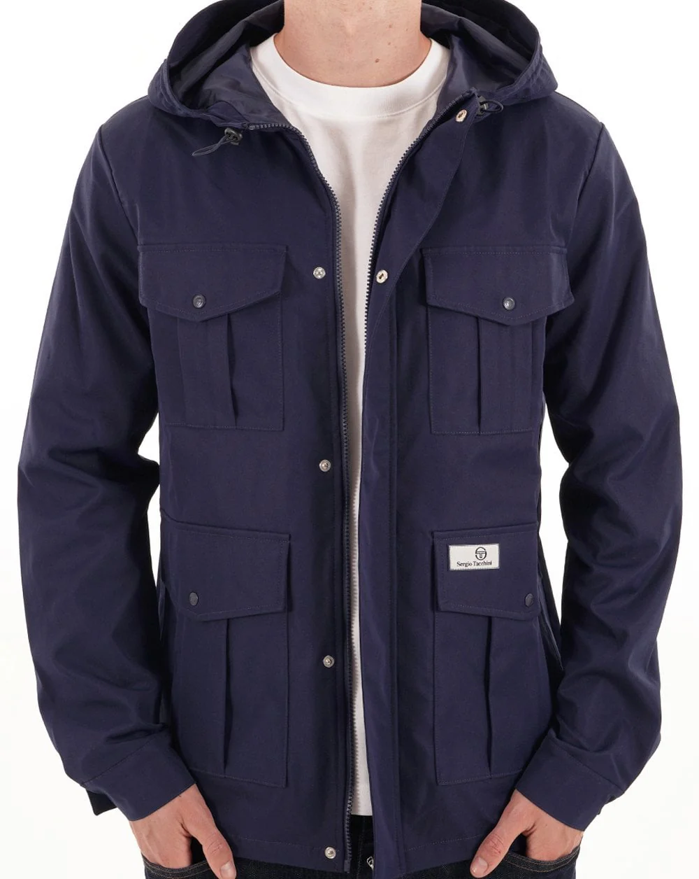 Sergio Tacchini 4 Pocket Jacket Navy Blue - Image 3