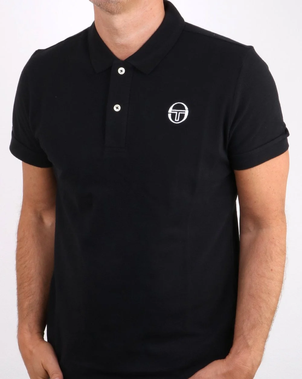 Sergio Tacchini Classic Polo Shirt Black/white