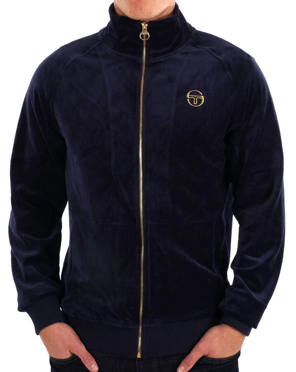 Sergio Tacchini Classic Velour Track Top Navy
