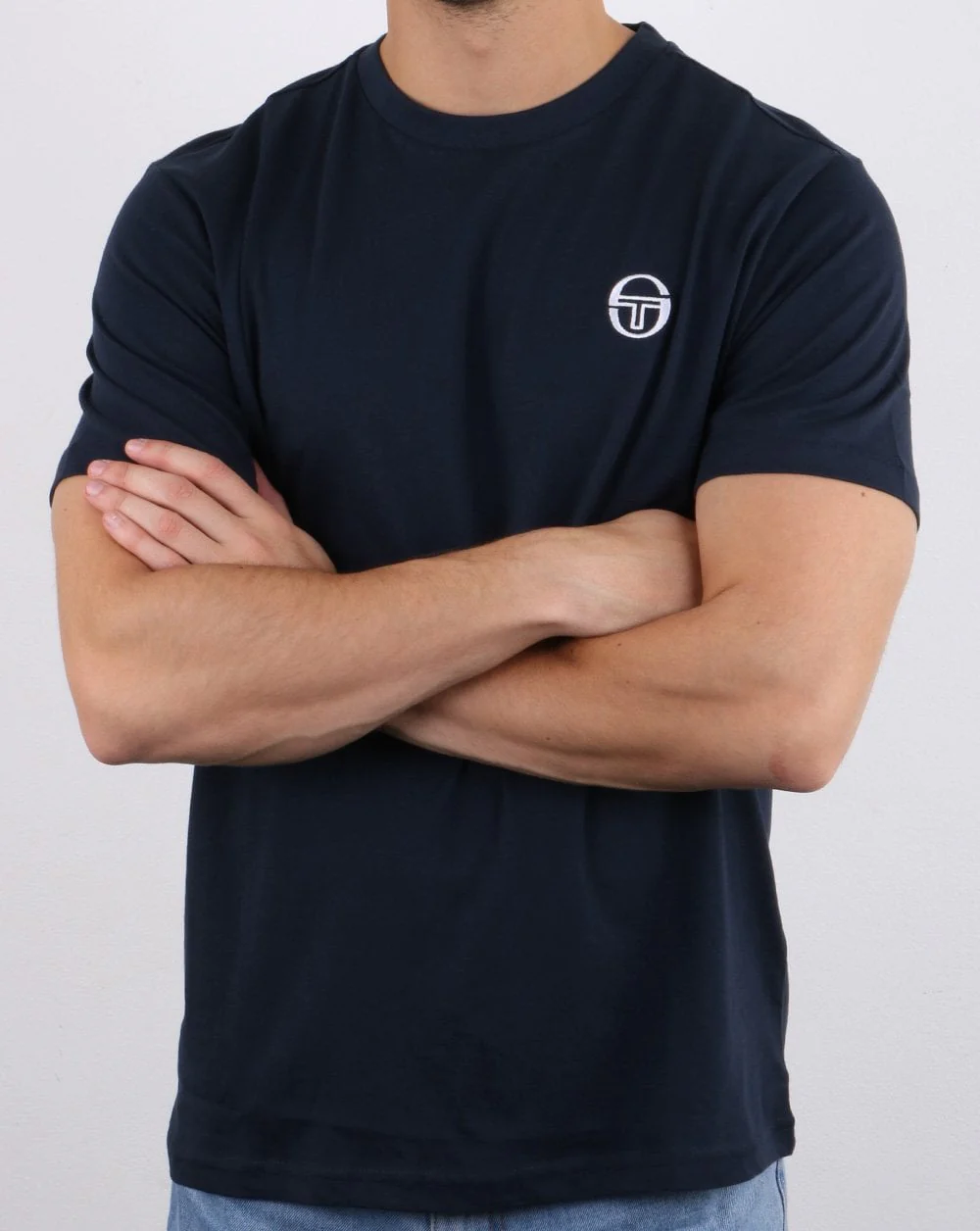 Sergio Tacchini Essentials T Shirt Navy/White - Image 3