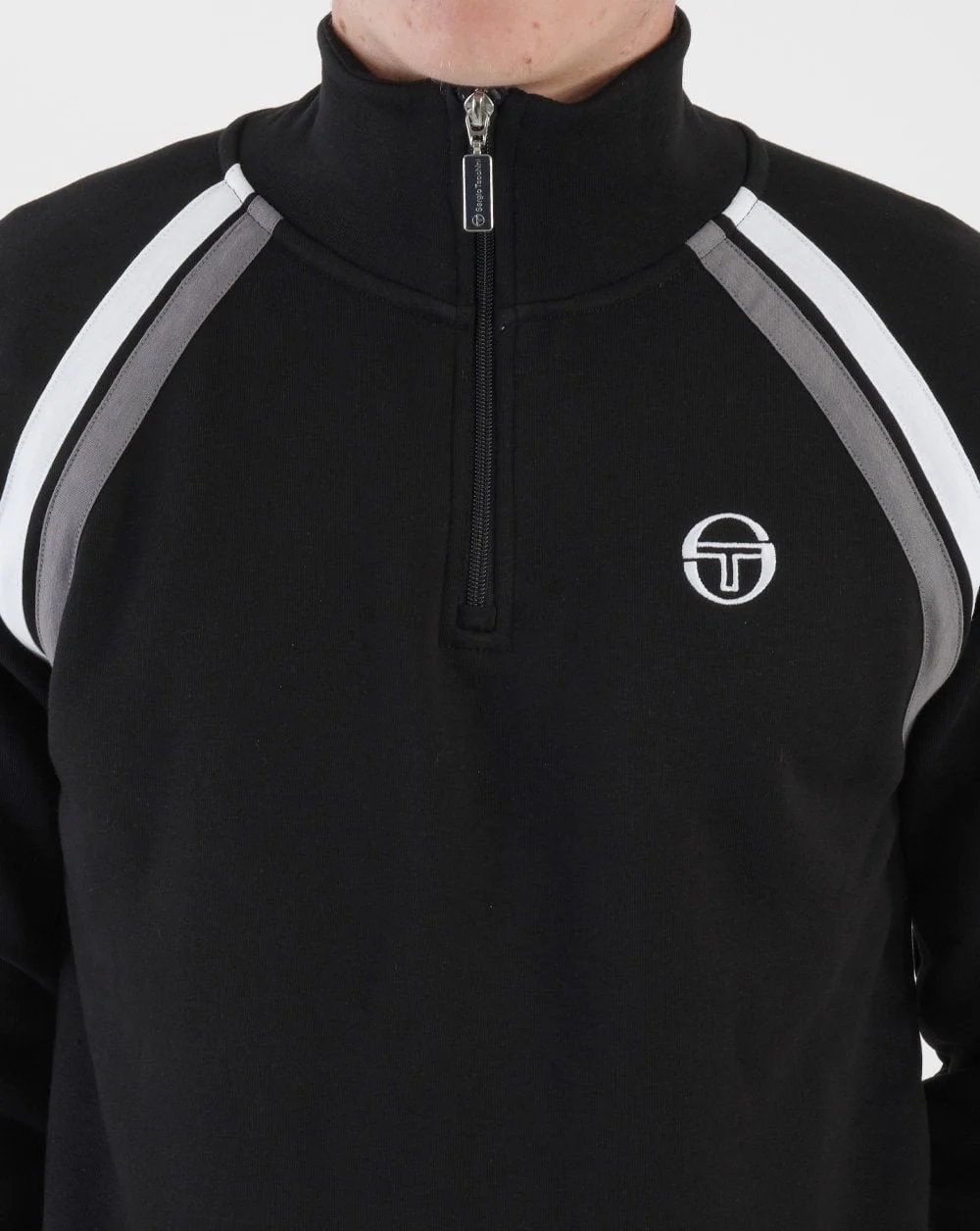 Sergio Tacchini Fratello 1/4 Zip Sweat Black - Image 2