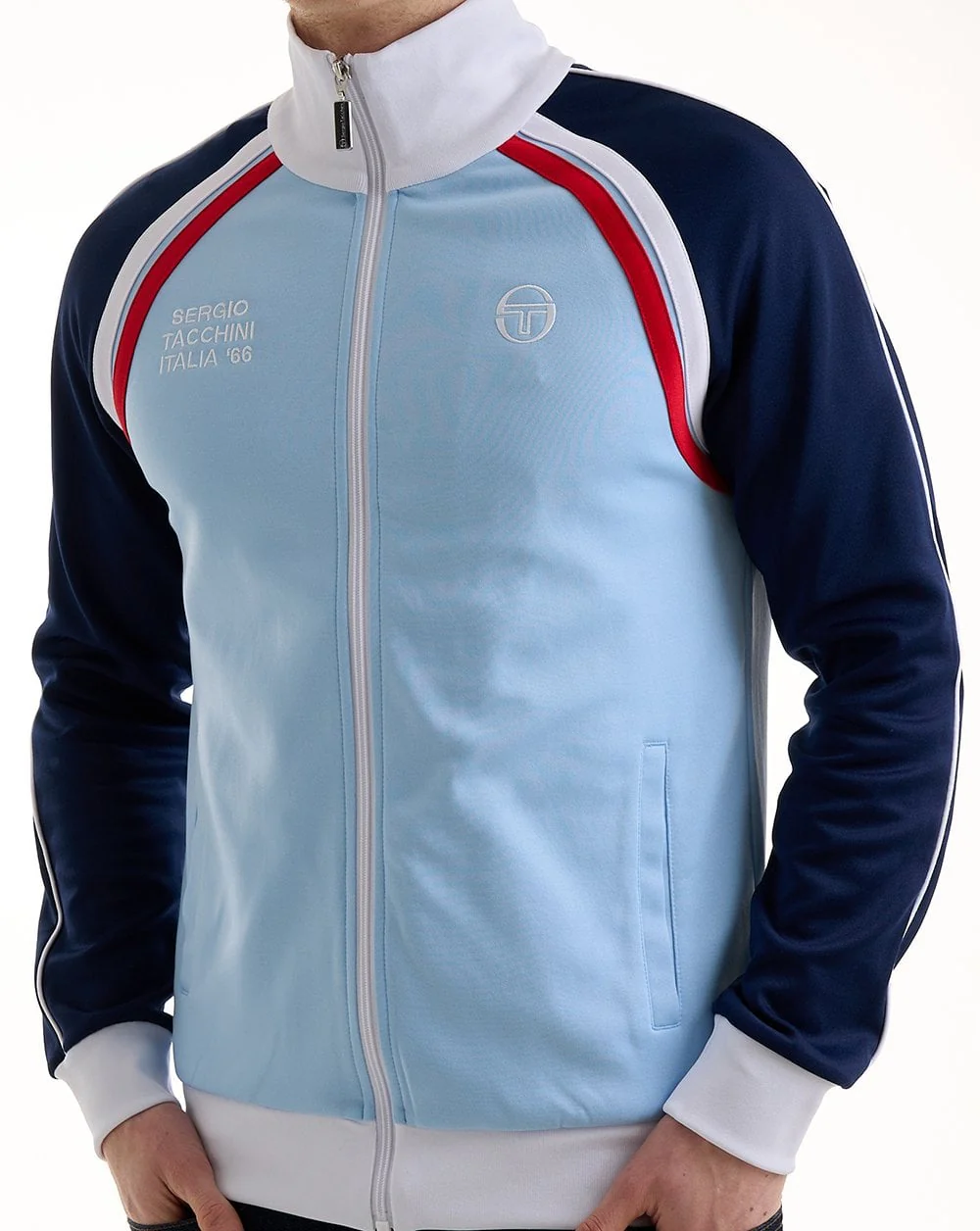 Sergio Tacchini Ghibli Davis Track Top Sky Blue / Navy - Image 2