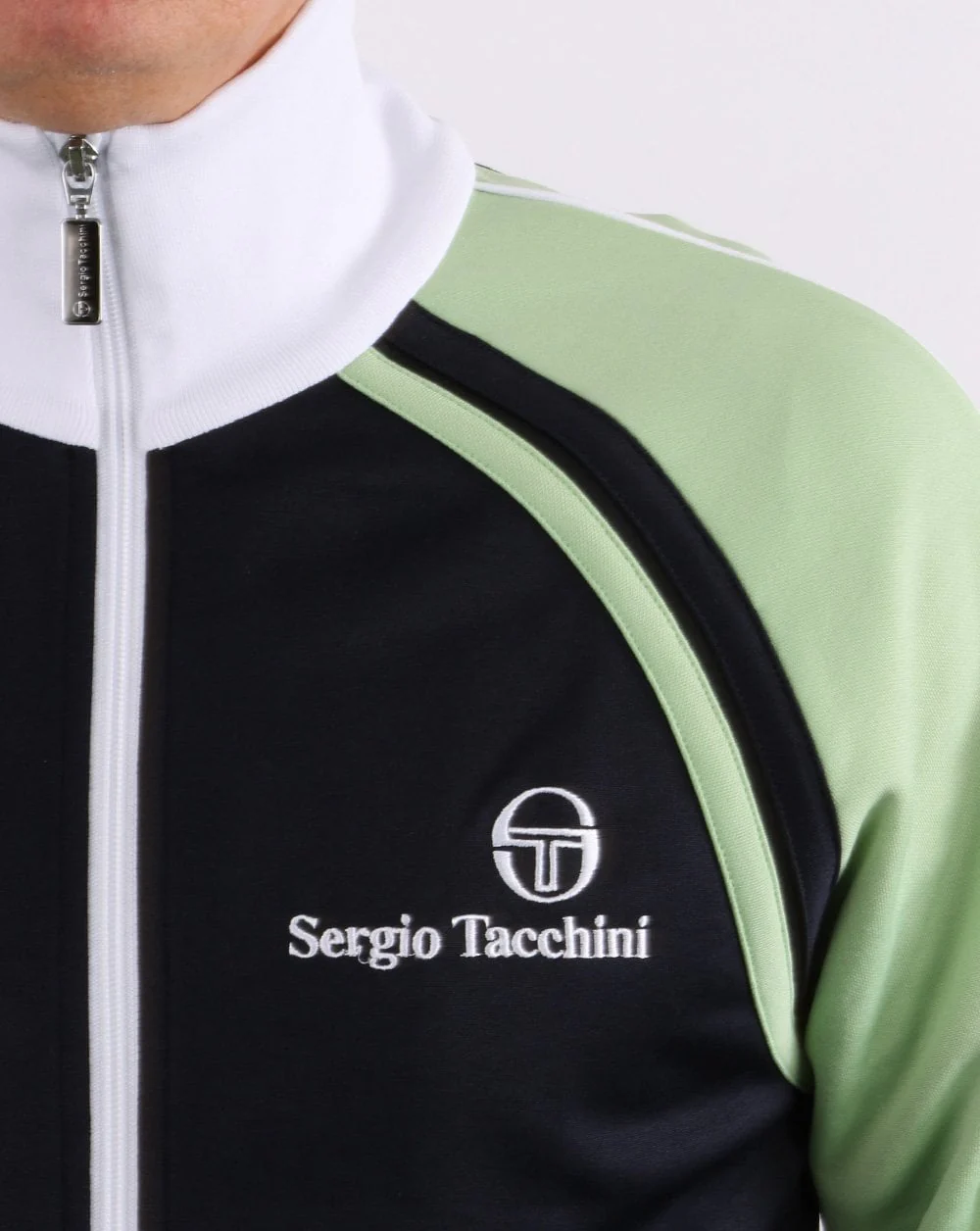 Sergio Tacchini Ghibli Track Top Navy/Light Green - Image 2