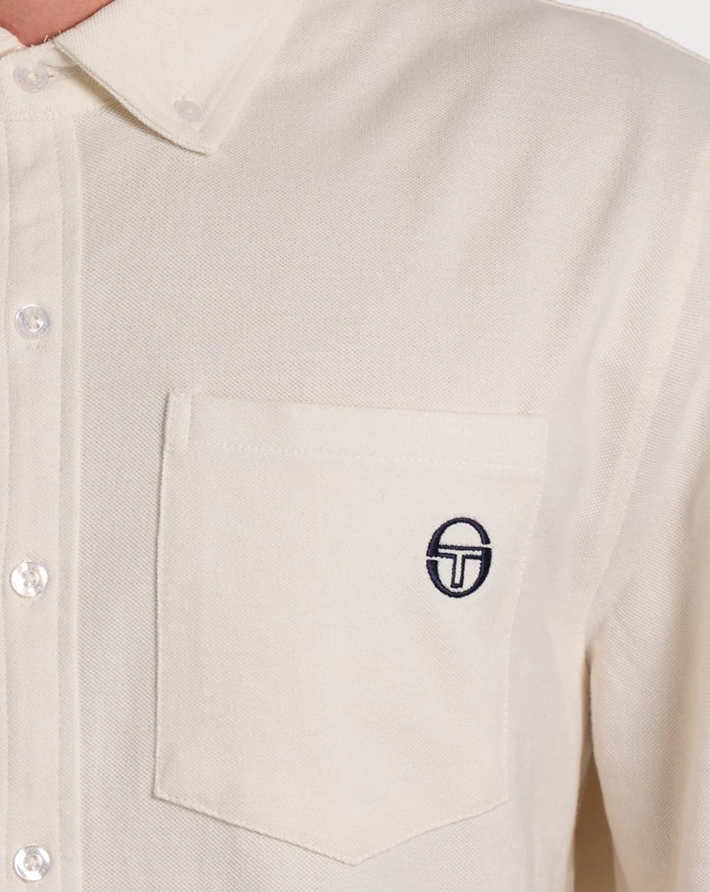 Sergio Tacchini Lanz Pique Shirt Gardenia - Image 4