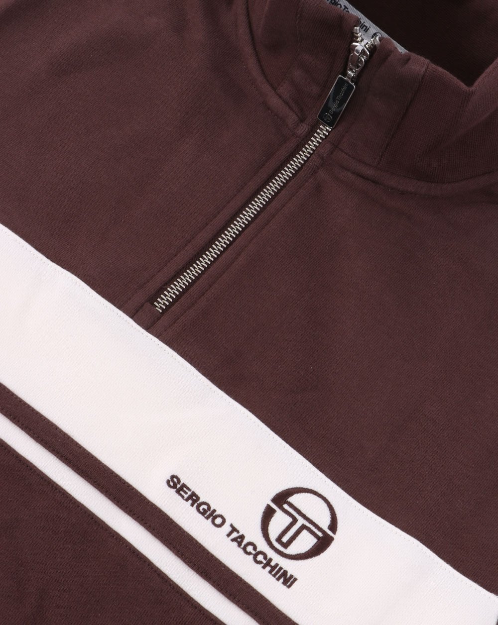Sergio Tacchini Masters 1/4 Zip Top Brown - Image 2