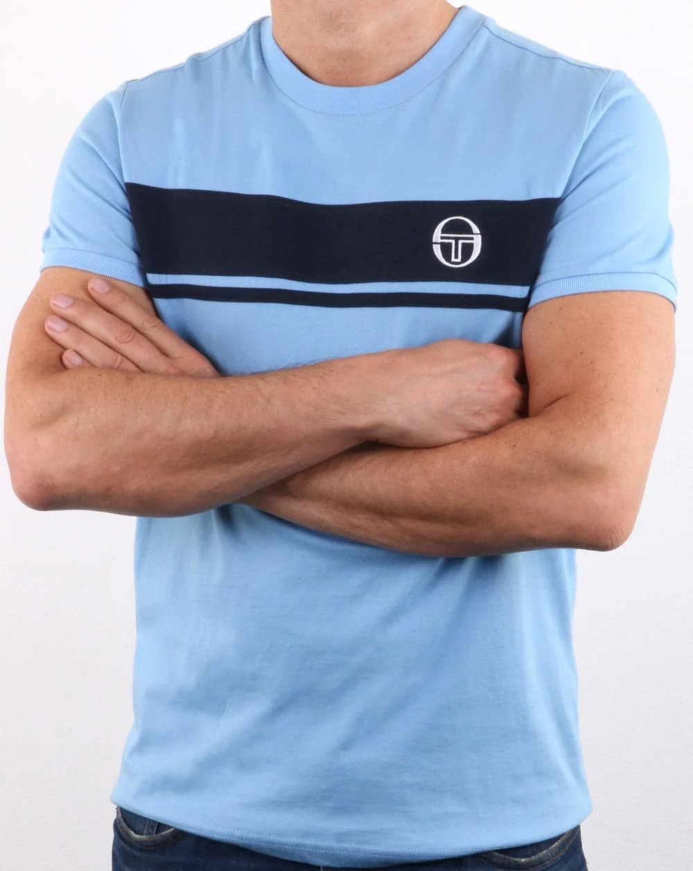 Sergio Tacchini Masters T Shirt Sky/navy - Image 3