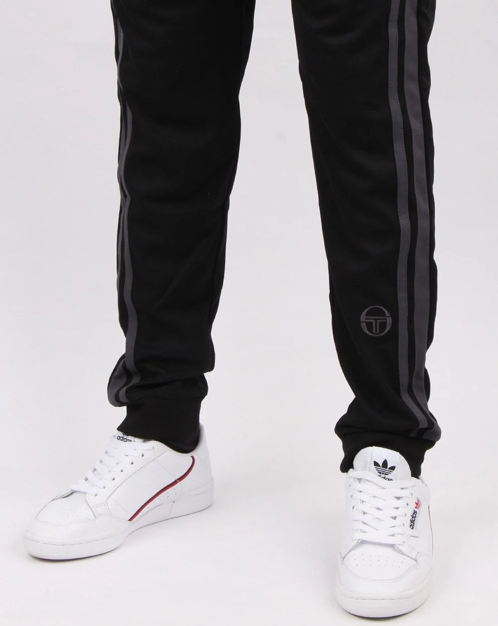 Sergio Tacchini Masters Track Bottoms Black/Grey - Image 3