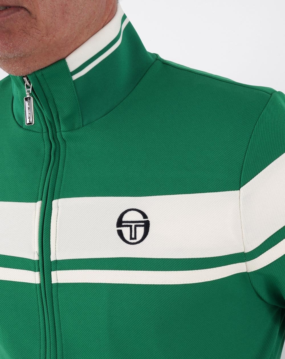 Sergio Tacchini Masters Track Top Green/White - Image 2