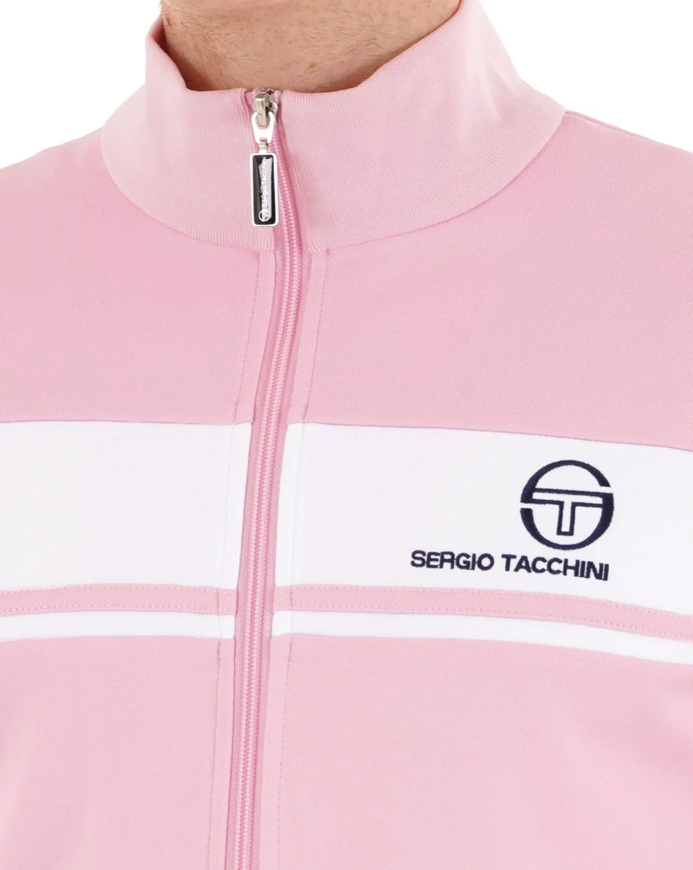 Sergio Tacchini Masters Track Top Pink/White - Image 2
