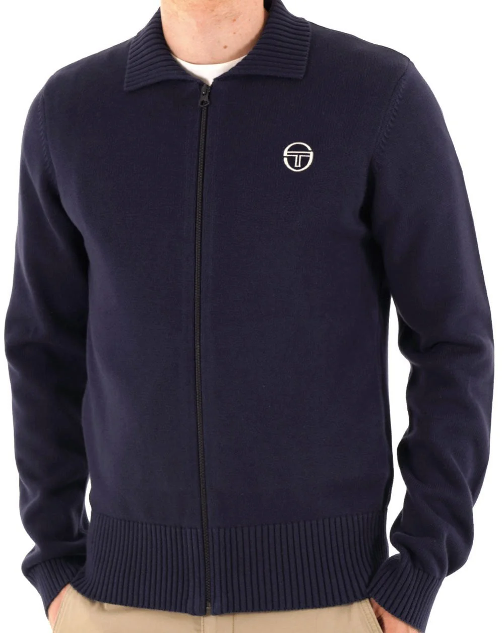 Sergio Tacchini Full Zip Collars Knit Navy - Image 3