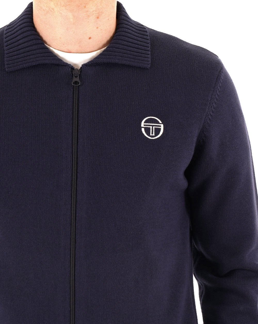 Sergio Tacchini Full Zip Collars Knit Navy - Image 5