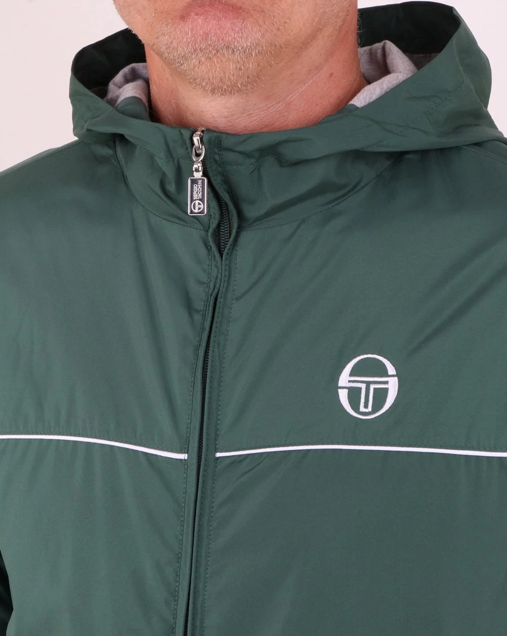 Sergio Tacchini Orion Hooded Jacket Forest Green - Image 2