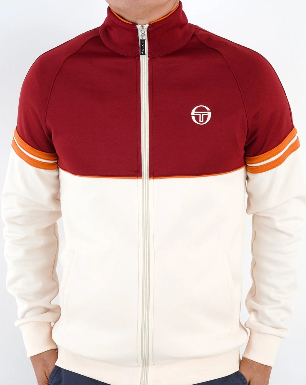 Sergio Tacchini Orion Track Top Cream / Burgundy