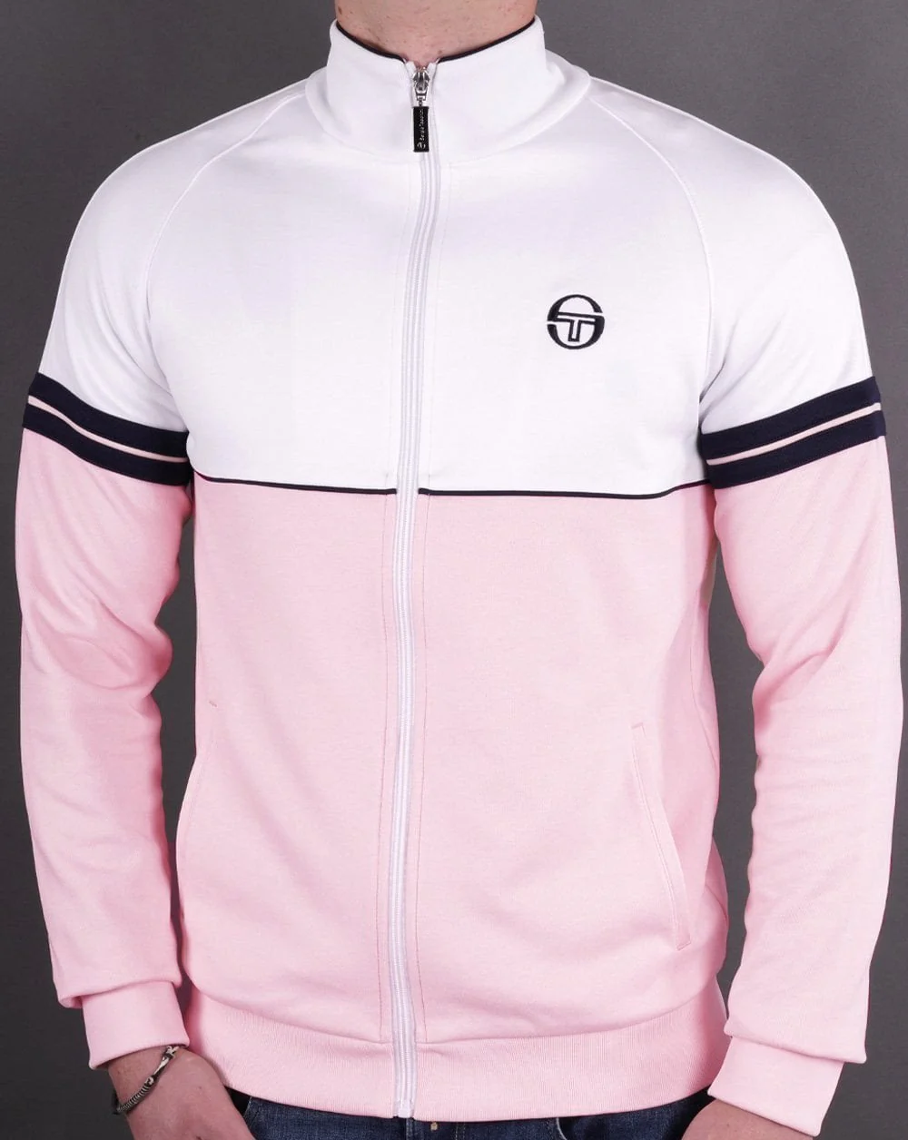Sergio Tacchini Orion Track Top Pink/White - Image 2