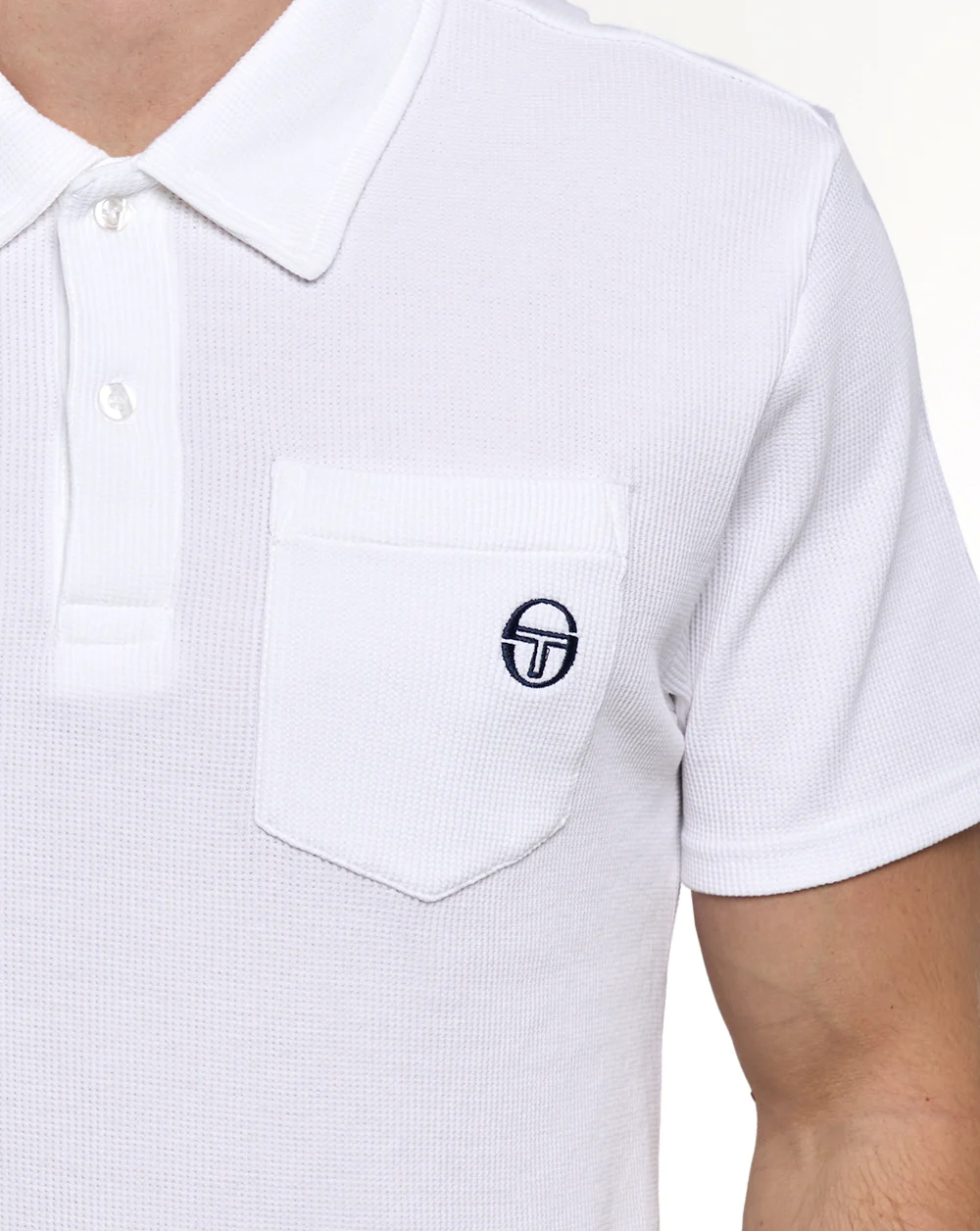Sergio Tacchini Pitch Pocket Polo White - Image 3