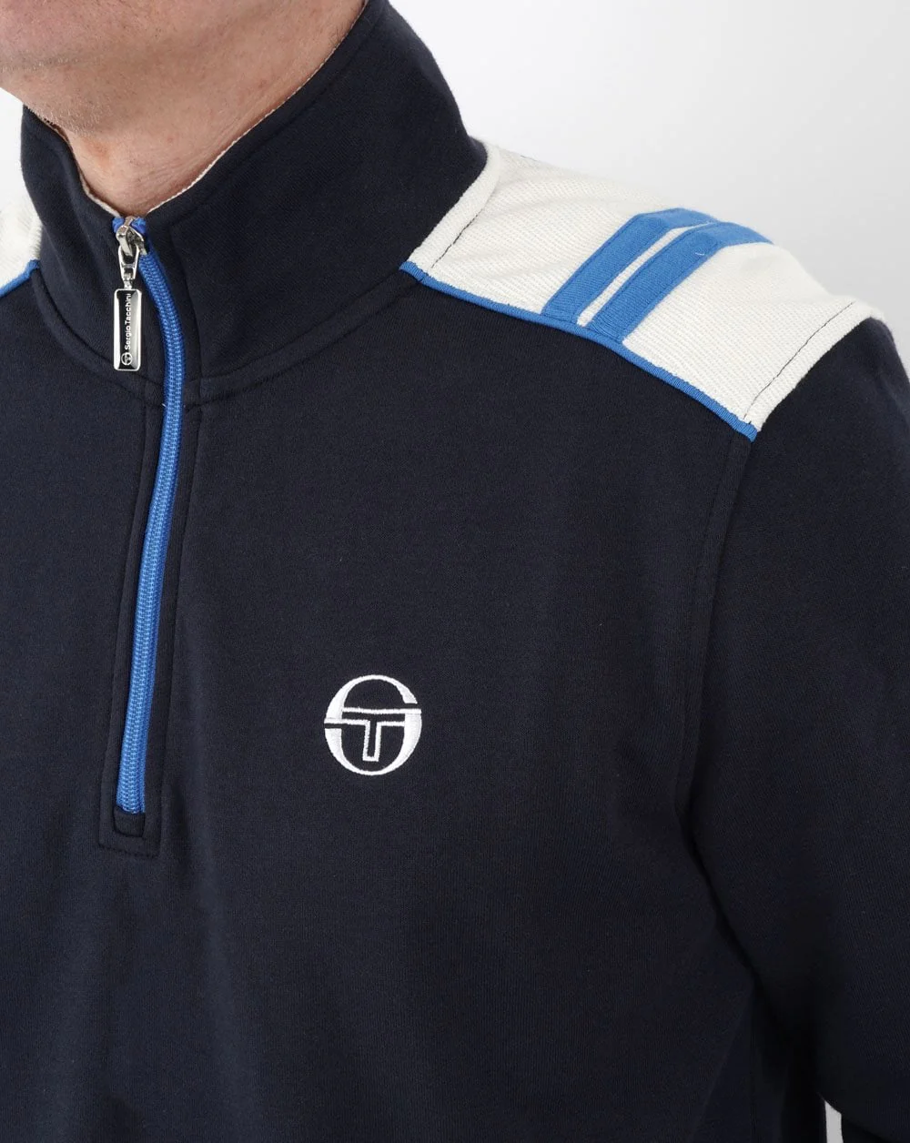 Sergio Tacchini Rosso 1/4 Zip Sweat Navy - Image 3