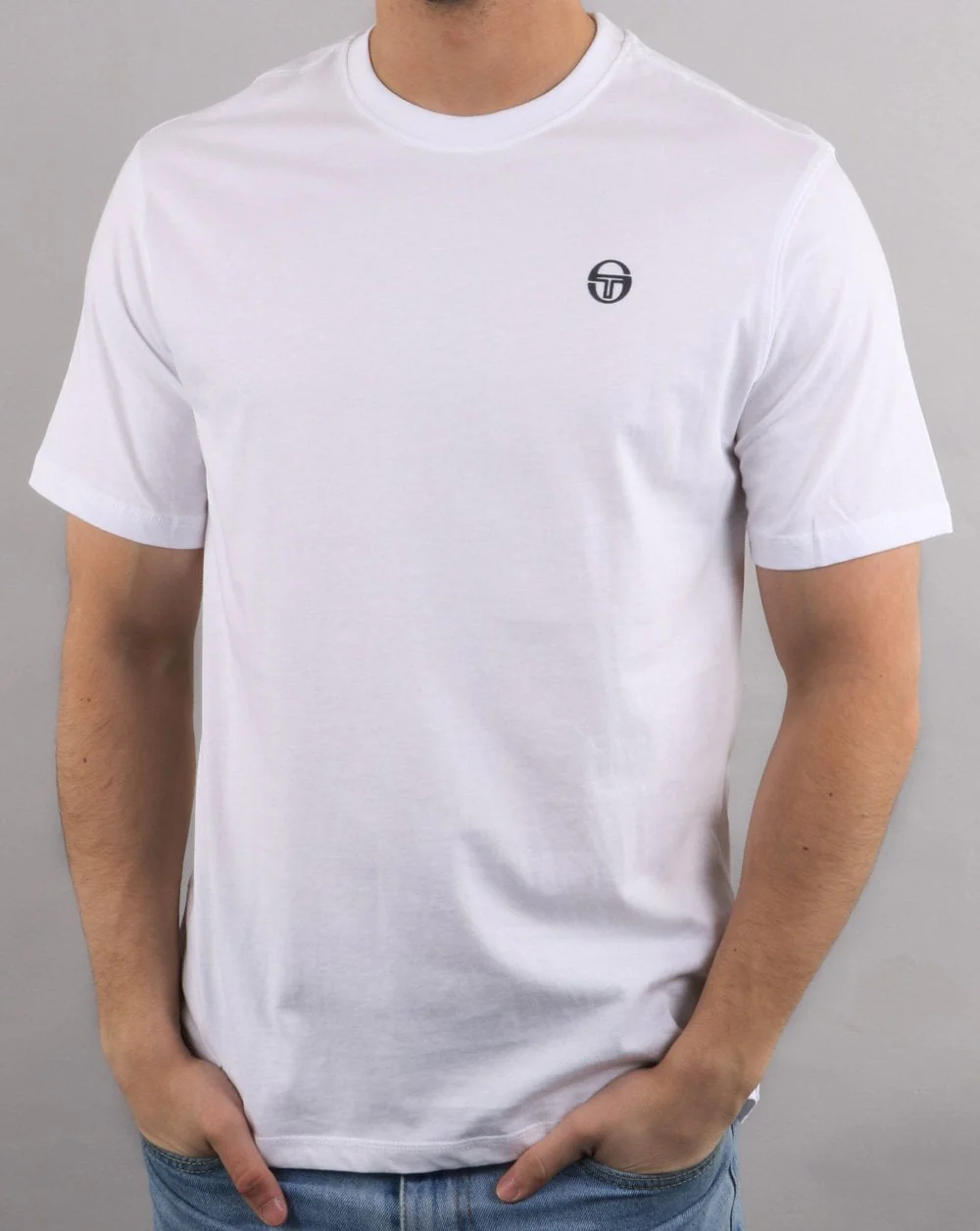 Sergio Tacchini Run T Shirt White/navy