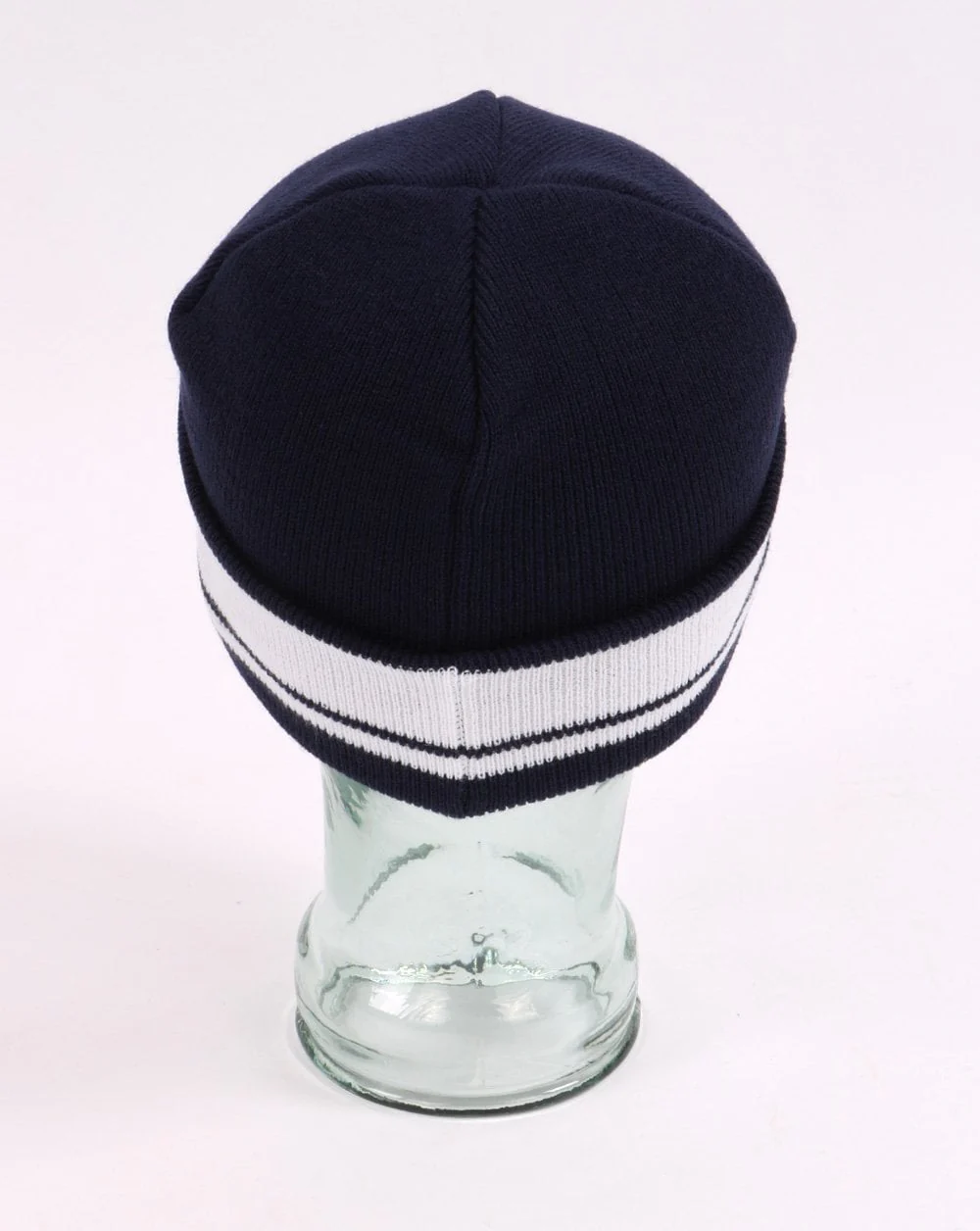 Sergio Tacchini Sellars Turn Up Beanie Navy Blue/White - Image 3