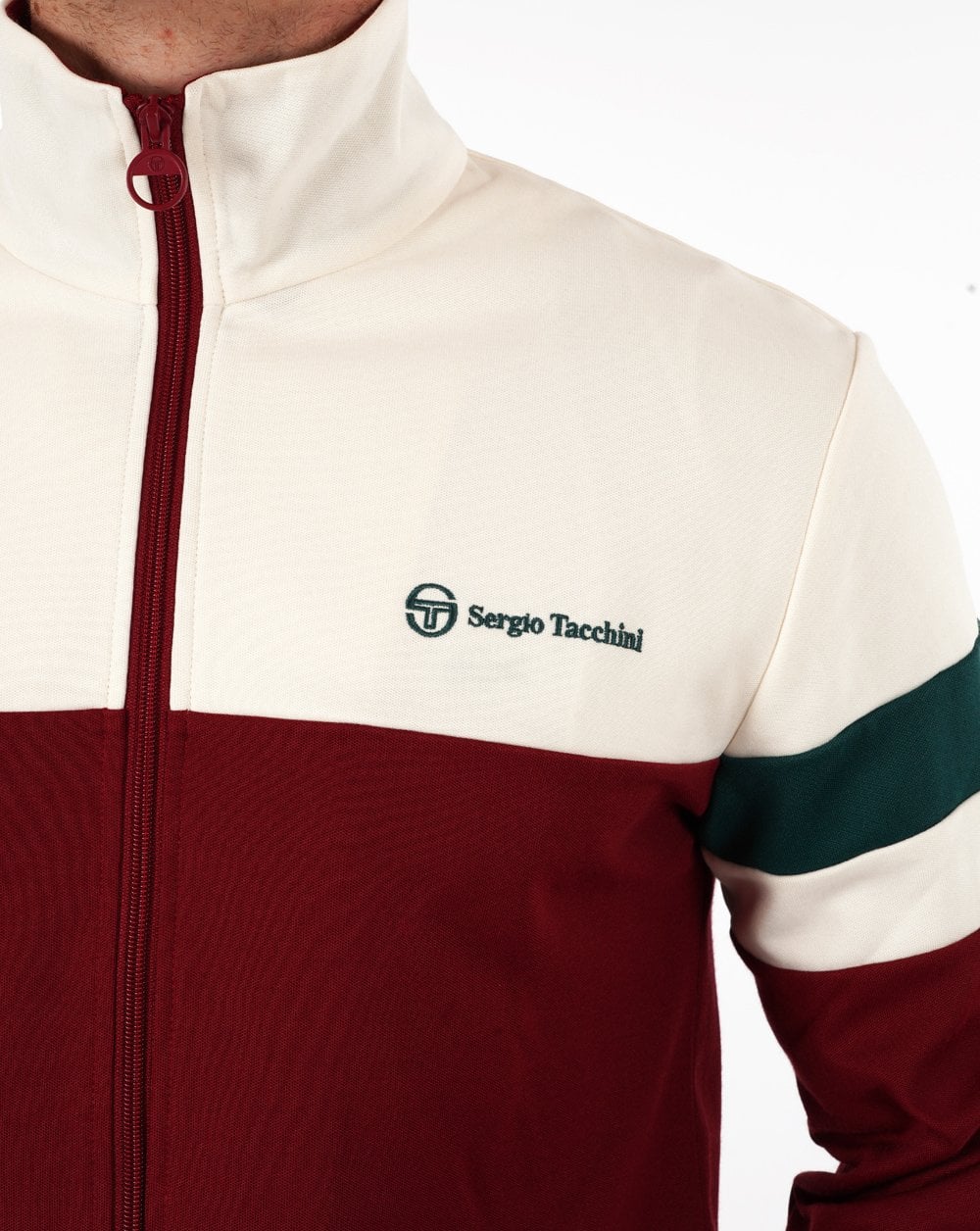 Sergio Tacchini Split Track Top Dp Red Gardenia - Image 2