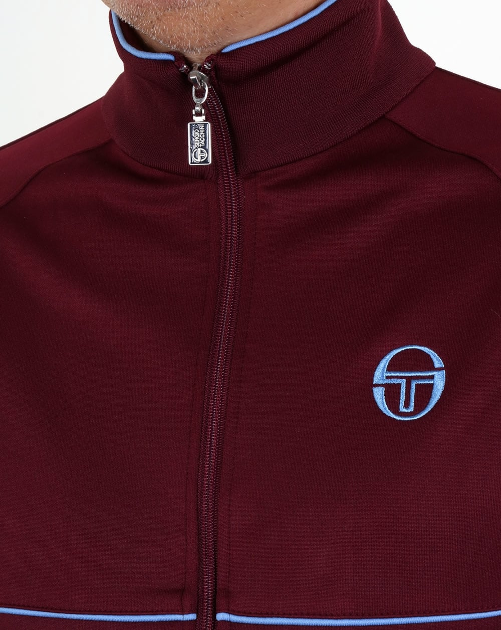 Sergio Tacchini Star Track Top Claret/Sky - Image 3