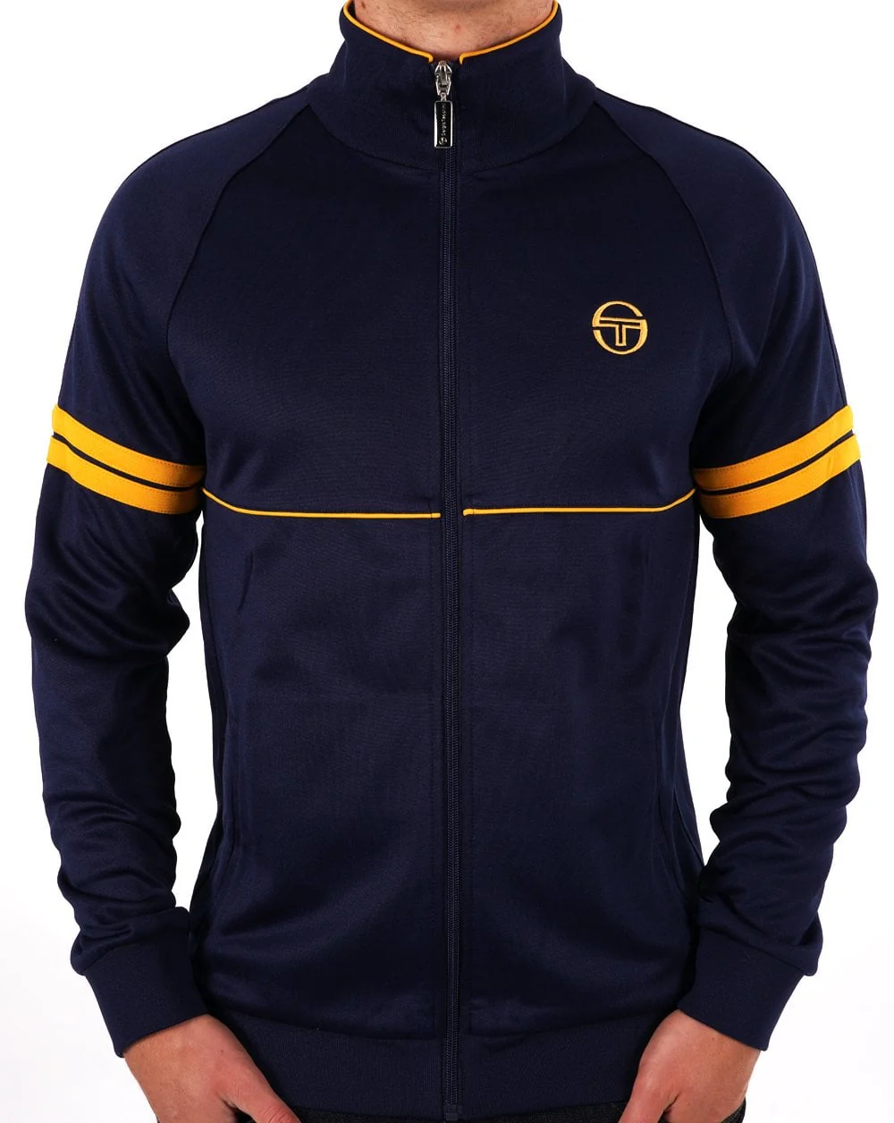 Sergio Tacchini Star Track Top Navy Old Gold - Image 2