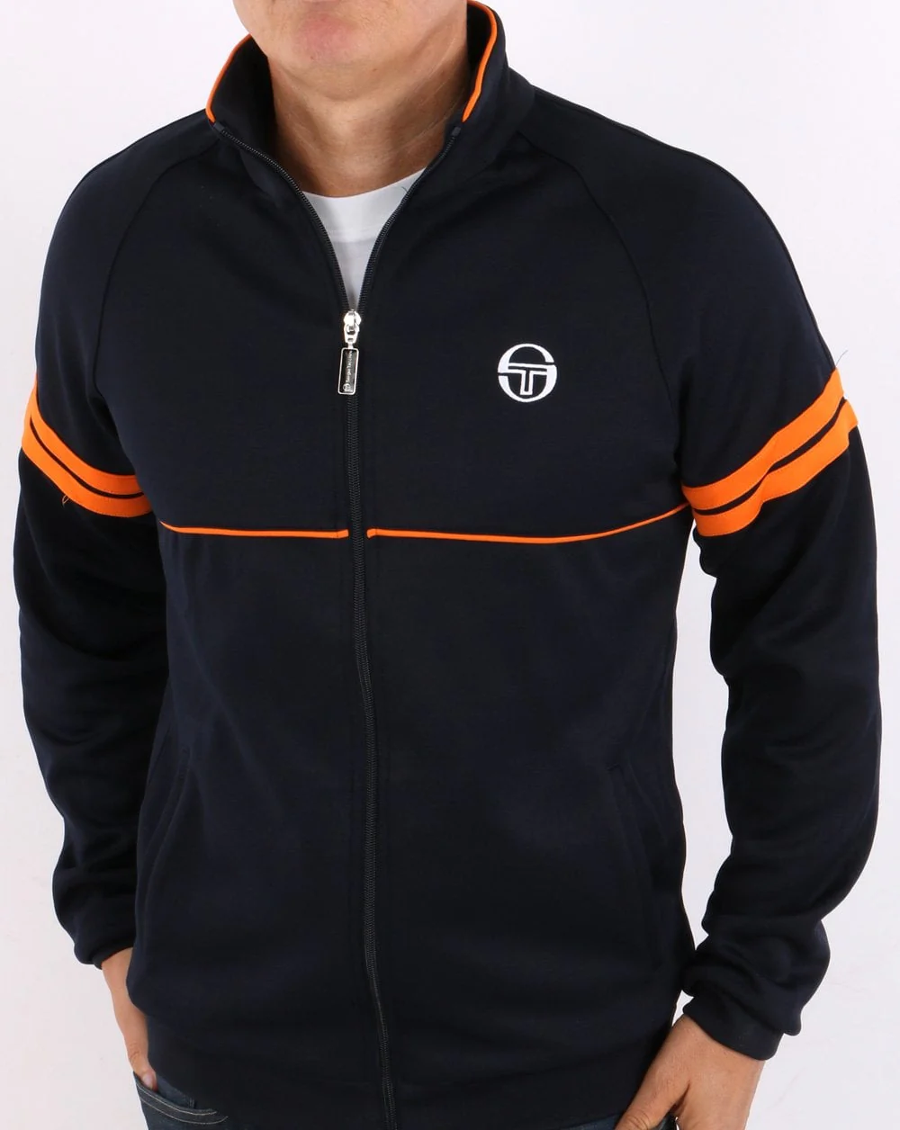 Sergio Tacchini Star Track Top Navy/Orange - Image 3