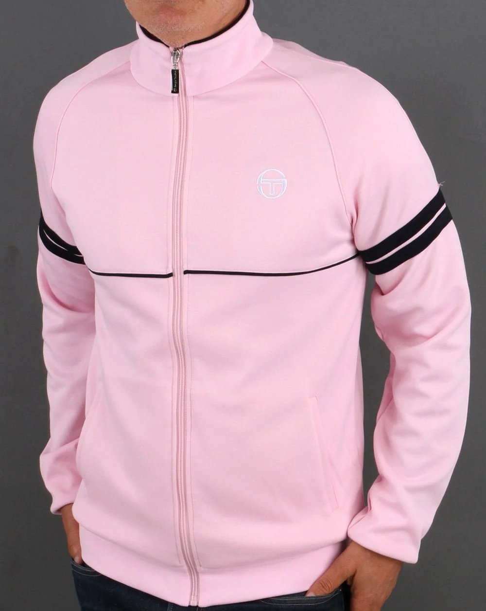 Sergio Tacchini Star Track Top Pink/Navy - Image 4