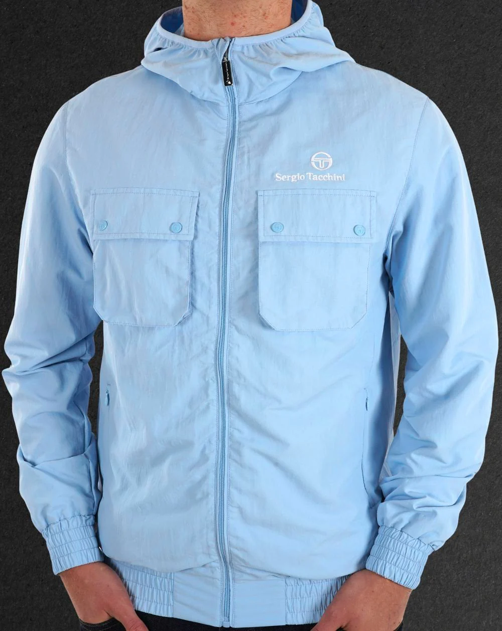 Sergio Tacchini Terrace Pocket Jacket Sky Blue - Image 2