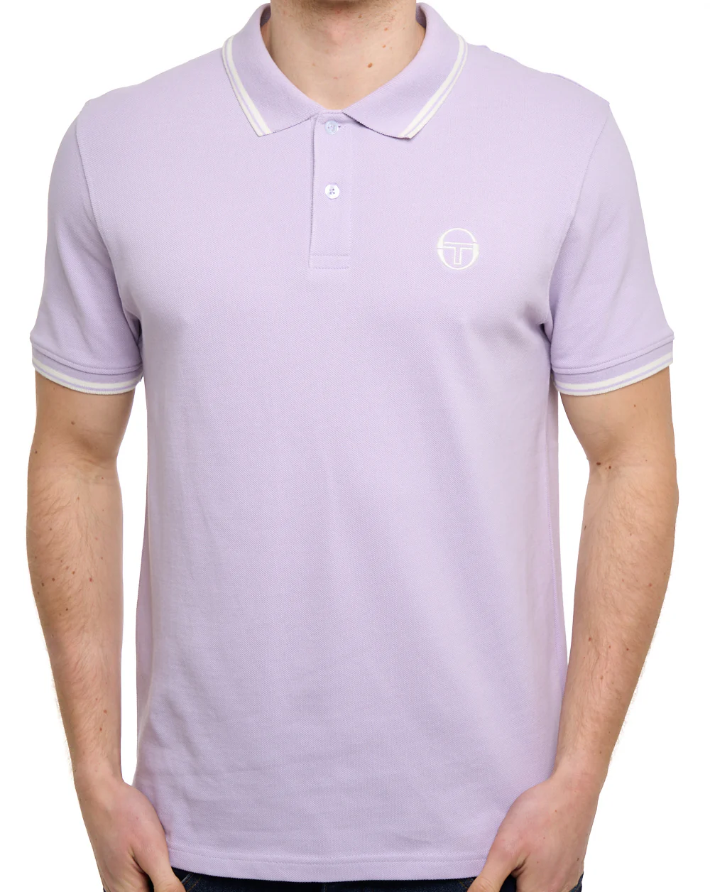 Sergio Tacchini Tipped Polo Shirt Thistle/Gardenia