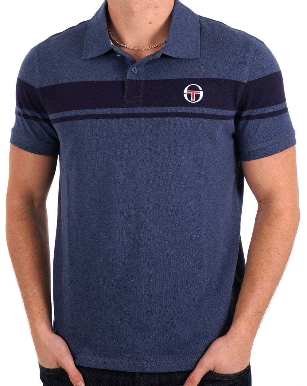 Sergio Tacchini Young Line Polo Denim Blue - Image 3