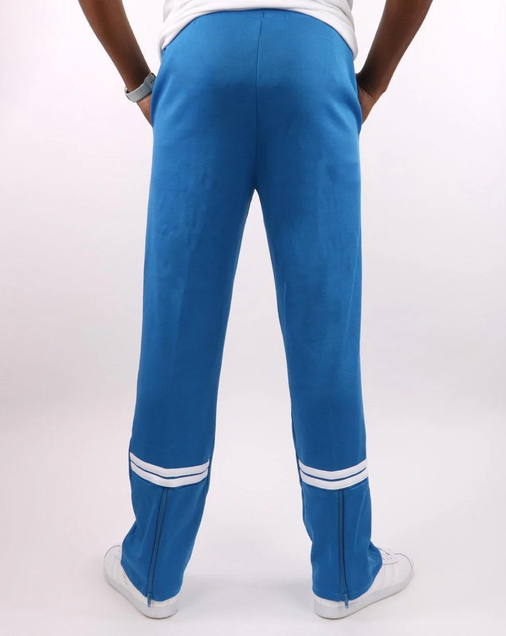 Sergio Tacchini Zip Bottom Track Pants Royal Blue - Image 3