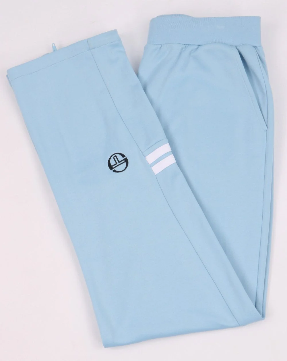 Sergio Tacchini Zip Bottom Track Pants Sky Blue/White