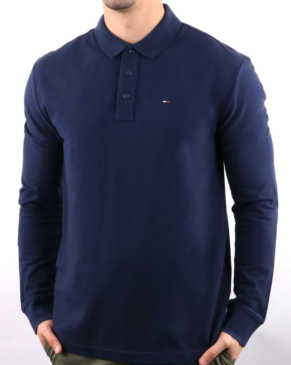 Tommy Hilfiger Long Sleeve Polo Navy