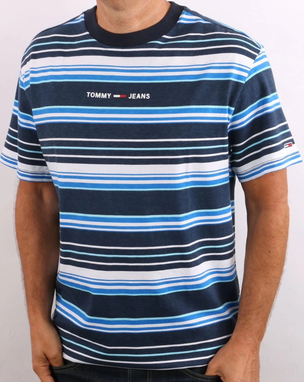 Tommy Hilfiger Multi Stripe T-shirt Twilight Navy