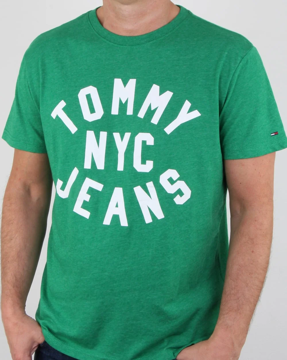 Tommy Hilfiger Nyc Logo T Shirt Jellybean Green