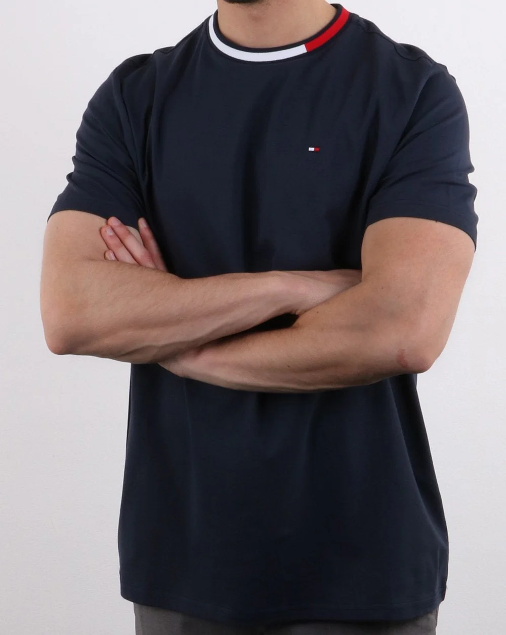 Tommy Hilfiger Ringer T-shirt Navy - Image 3