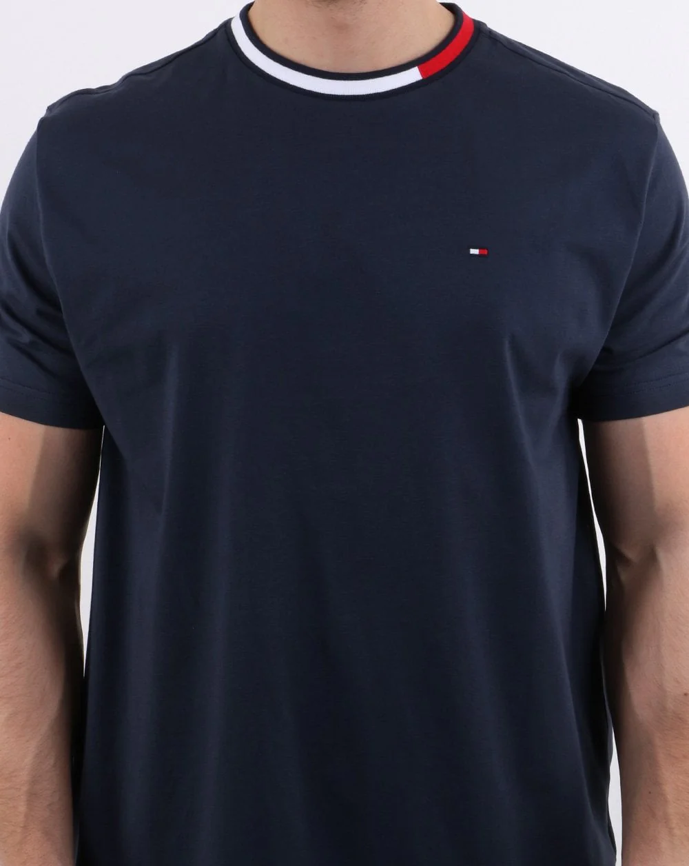 Tommy Hilfiger Ringer T-shirt Navy - Image 4