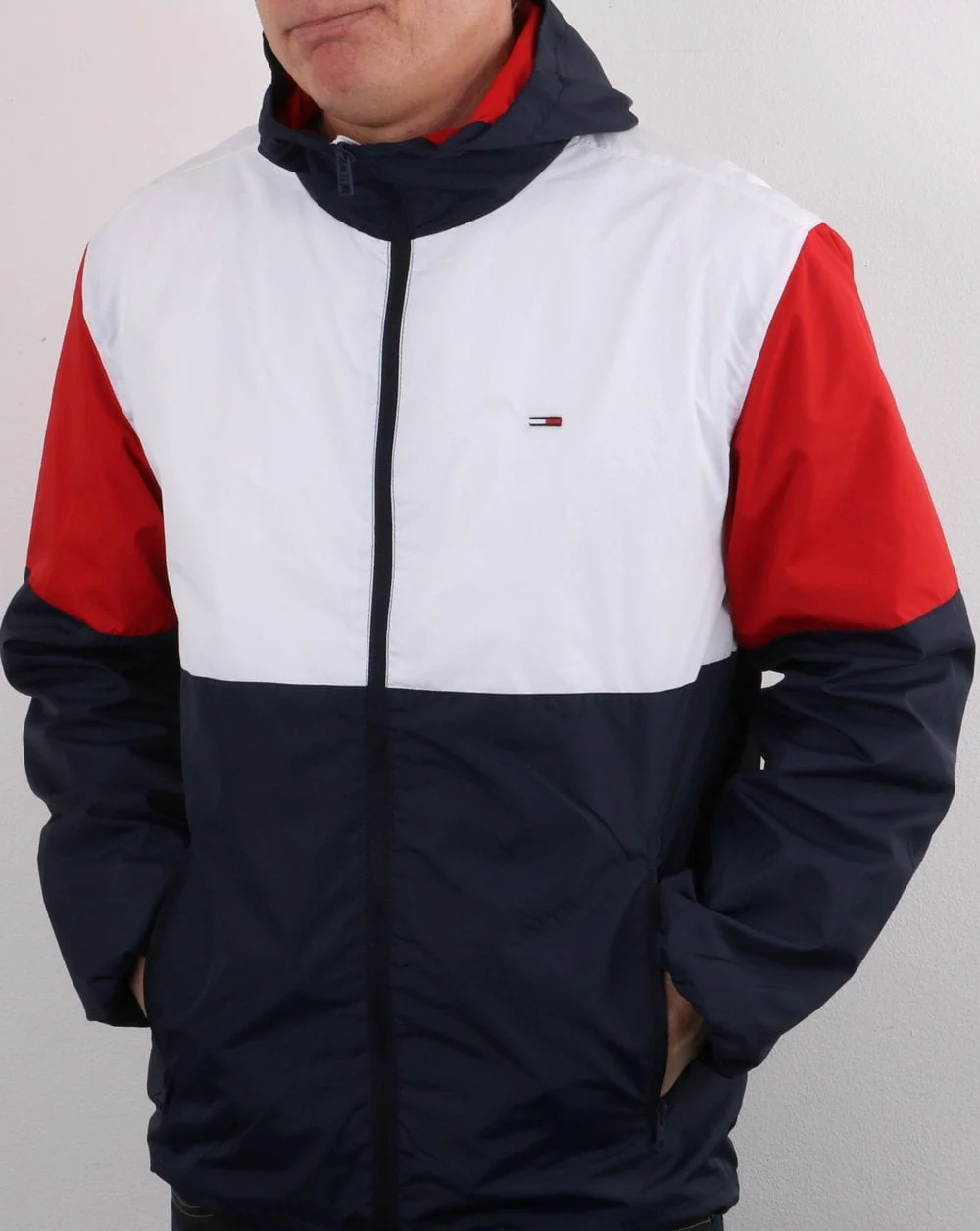 Tommy Jeans Colorblock Windbreaker White - Image 2