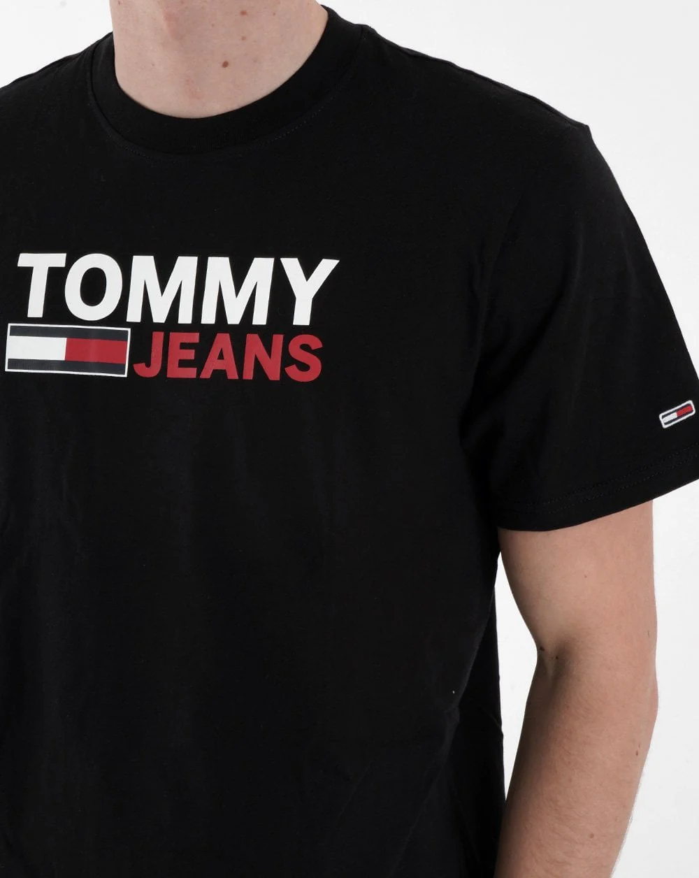 Tommy Jeans Corp Logo T Shirt Black - Image 2
