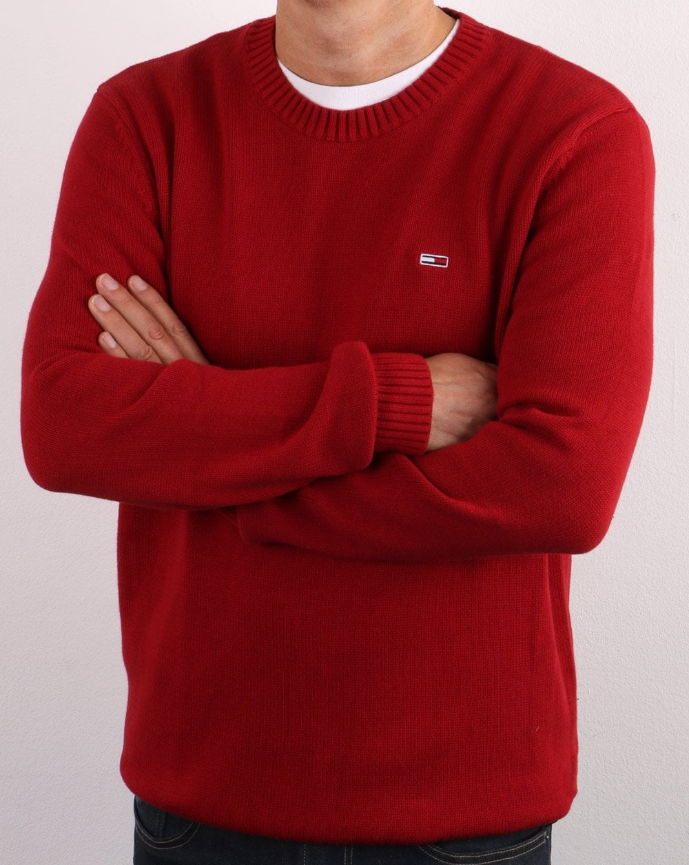 Tommy Jeans Crew Neck Sweatshirt Wine - Image 4