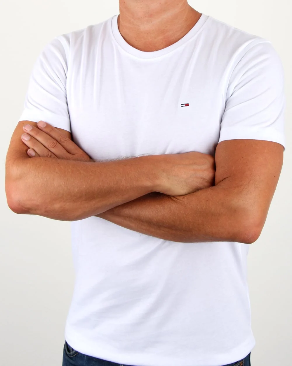 Tommy Jeans Crew Neck T Shirt White - Image 3