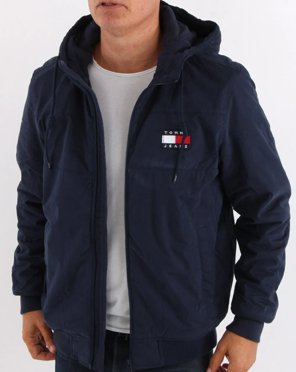 Tommy Jeans Fleece Lined Shell Jacket Navy - Image 4