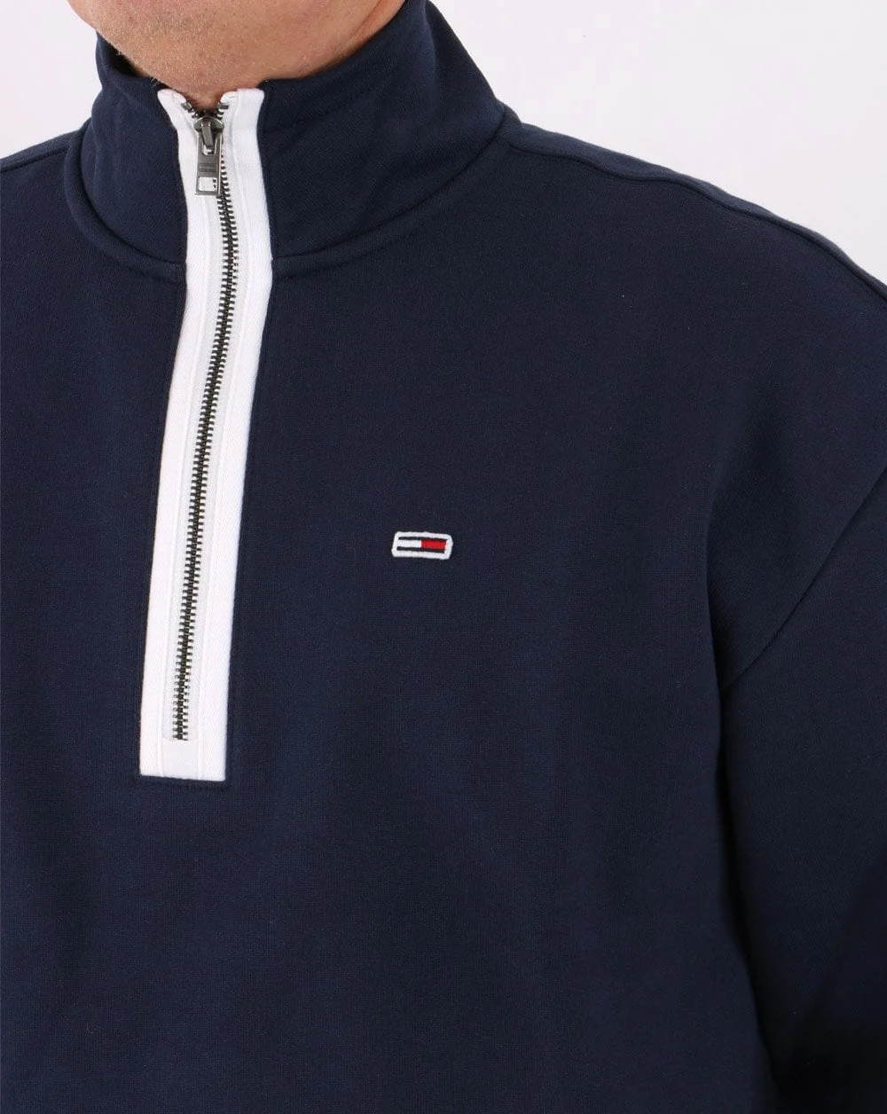 Tommy Jeans Half Zip Sweatshirt Navy - Image 2