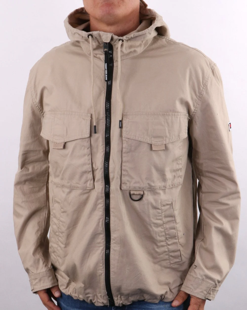 Tommy Jeans Lightweight Cotton Parka Soft Beige - Image 2